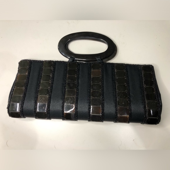 Dolce Vita Luxury Textured Clutch TORTOISE HANDLE Handbag - Picture 1 of 6